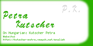 petra kutscher business card